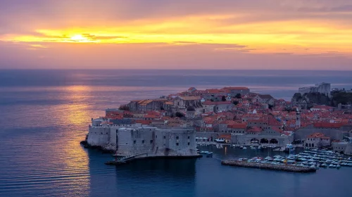 dubrovnik-sunset-sea